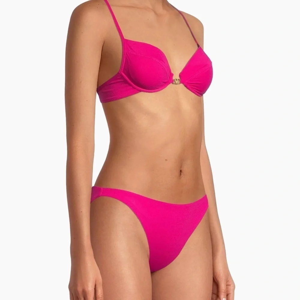 NWT L Space Women’s Camacho Low Rise Bikini Bottoms in Pink in size L